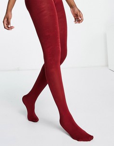Красные непрозрачные колготки из атласа Pretty Polly-Красный