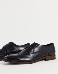 Черные туфли-оксфорды на шнуровке из гладкой кожи Aldo-Черный цвет