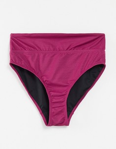 Сливовые трусы бикини с отворотом Pour Moi из коллекции Fuller Bust Charnos Desert Island-Фиолетовый цвет