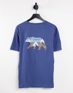 Синяя футболка с принтом на спине Columbia Pine Trails-Голубой