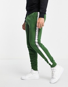 Зеленые джоггеры с манжетами и вставками Russell Athletic-Зеленый цвет