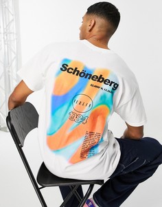 Белая oversized-футболка с принтом "Shoneberg" Topman-Белый