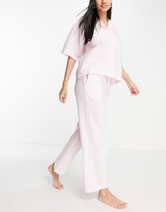 Розовые пижамные брюки в клетку Topshop-Розовый цвет