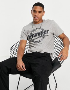 Футболка с круглым логотипом Wrangler-Серый