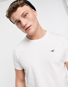Футболка белого цвета с логотипом Hollister-Белый