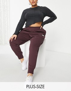 Джоггеры бордового цвета Puma Plus Essentials-Красный