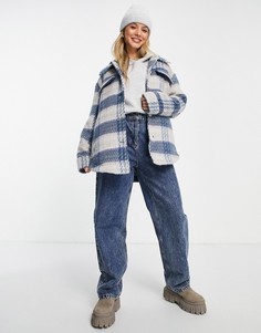 Шерстяной oversized-шакет в клетку Pieces-Разноцветный