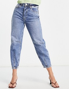 Синие суженные книзу джинсы в стиле ретро River Island-Голубой