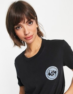 Черная футболка с короткими рукавами Quiksilver Deeperwater-Черный цвет