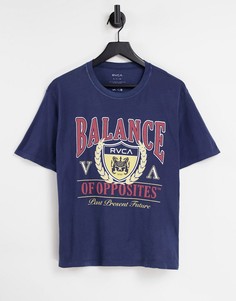 Синяя oversized-футболка RVCA Balance-Голубой