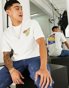 Белая oversized-футболка из плотного трикотажа с принтом "Keep It Clean" на спине Nike-Белый