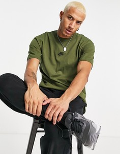 Оversized-футболка цвета хаки Nike Premium Essential-Зеленый цвет