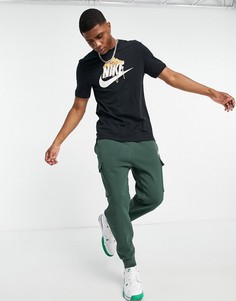 Черная футболка с принтом на груди Nike Shine-Черный цвет
