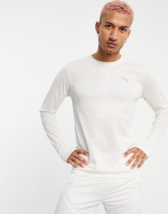 Лонгслив молочного цвета Puma Running Favorite-Белый