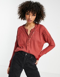 Красный топ хенли Free People Heart To Heart