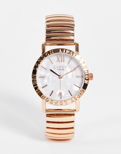 Часы с перламутровым циферблатом и металлическим браслетом цвета розового золота Lipsy-Золотистый