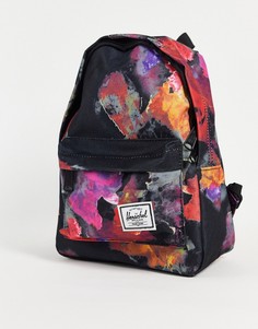 Мини рюкзак черного цвета с цветочным принтом Herschel-Разноцветный