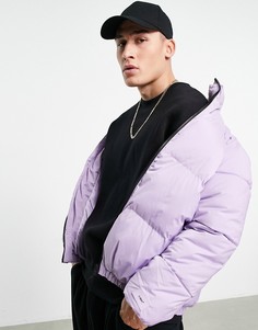 Сиреневый пуховик Bershka-Фиолетовый цвет