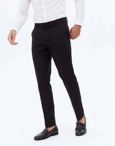 Черные узкие брюки в строгом стиле New Look-Черный цвет