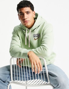 Худи шалфейного оттенка с принтом на спине Nike Fantasy Creature-Зеленый цвет