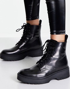 Черные кожаные ботинки на шнуровке Levis-Черный цвет Levis®