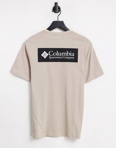 Бежевая футболка с принтом на спине Columbia North Cascades-Коричневый цвет