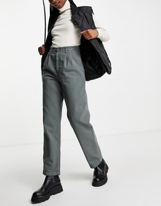 Зеленые свободные брюки чиносы Carhartt WIP-Зеленый цвет