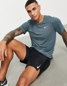 Темно-серая футболка Nike Running Dri-FIT Miler-Серый