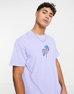 Сиреневая окрашенная футболка Topman-Фиолетовый цвет