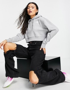 Серый укороченный худи The North Face Trend