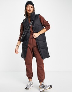 Дутый удлиненный жилет черного цвета Vero Moda-Черный цвет
