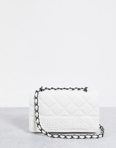 Светлая стеганая сумка через плечо с клапаном Valentino Bags Licia-Белый