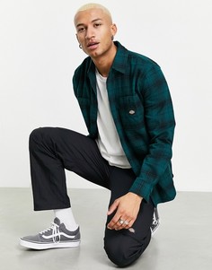 Темно-зеленая рубашка в клетку Dickies Evansville-Зеленый цвет