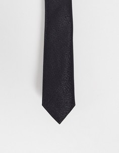 Черный галстук с блестками ASOS DESIGN-Черный цвет