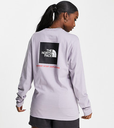 Серая футболка с длинными рукавами The North Face Redbox – эксклюзивно для ASOS-Серый