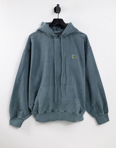 Зеленый oversized-худи с эффектом пигментного окрашивания Carhartt WIP Vista-Зеленый цвет