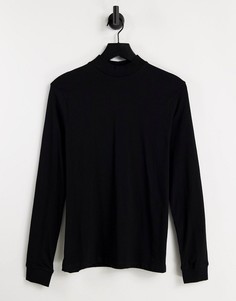 Черный джемпер с высоким воротником Topman-Черный цвет