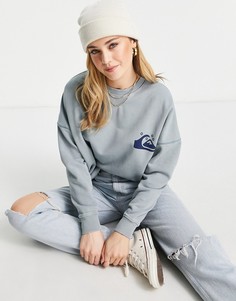 Oversized-свитшот голубого цвета Quiksilver-Голубой