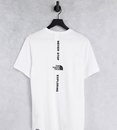 Белая футболка с вертикальным принтом The North Face – эксклюзивно для ASOS-Белый