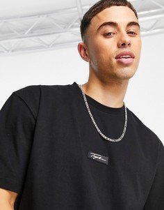 Черная футболка с фирменной накладкой Topman-Черный цвет
