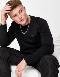 Свитшот узкого кроя BOSS Athleisure Salbo-Черный цвет