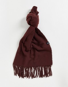 Широкий шарф шоколадного цвета в стиле унисекс Reclaimed Vintage-Коричневый цвет