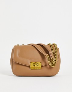 Коричневая сумка через плечо с застежкой-твист Valentino Bags Dam-Черный цвет