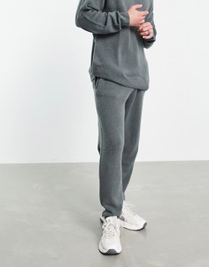 Вязаные oversized-джоггеры темно-серого цвета Topman-Зеленый цвет