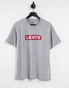 Серая футболка с прямоугольным логотипом Levis-Серый Levis®
