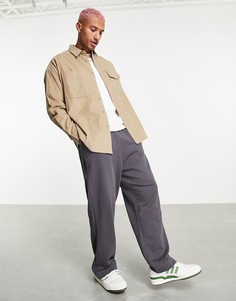 Коричневая вельветовая oversized-рубашка в винтажном стиле ASOS DESIGN-Коричневый цвет