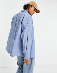 Синяя винтажная рубашка в стиле extreme oversized ASOS DESIGN-Голубой