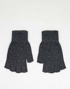 Черно-серые перчатки без пальцев ASOS DESIGN-Серый