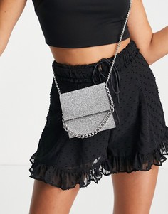 Сумка через плечо со стразами ASOS DESIGN-Черный цвет