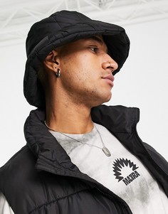 Черная панама с объемным уплотнителем ASOS DESIGN-Черный цвет